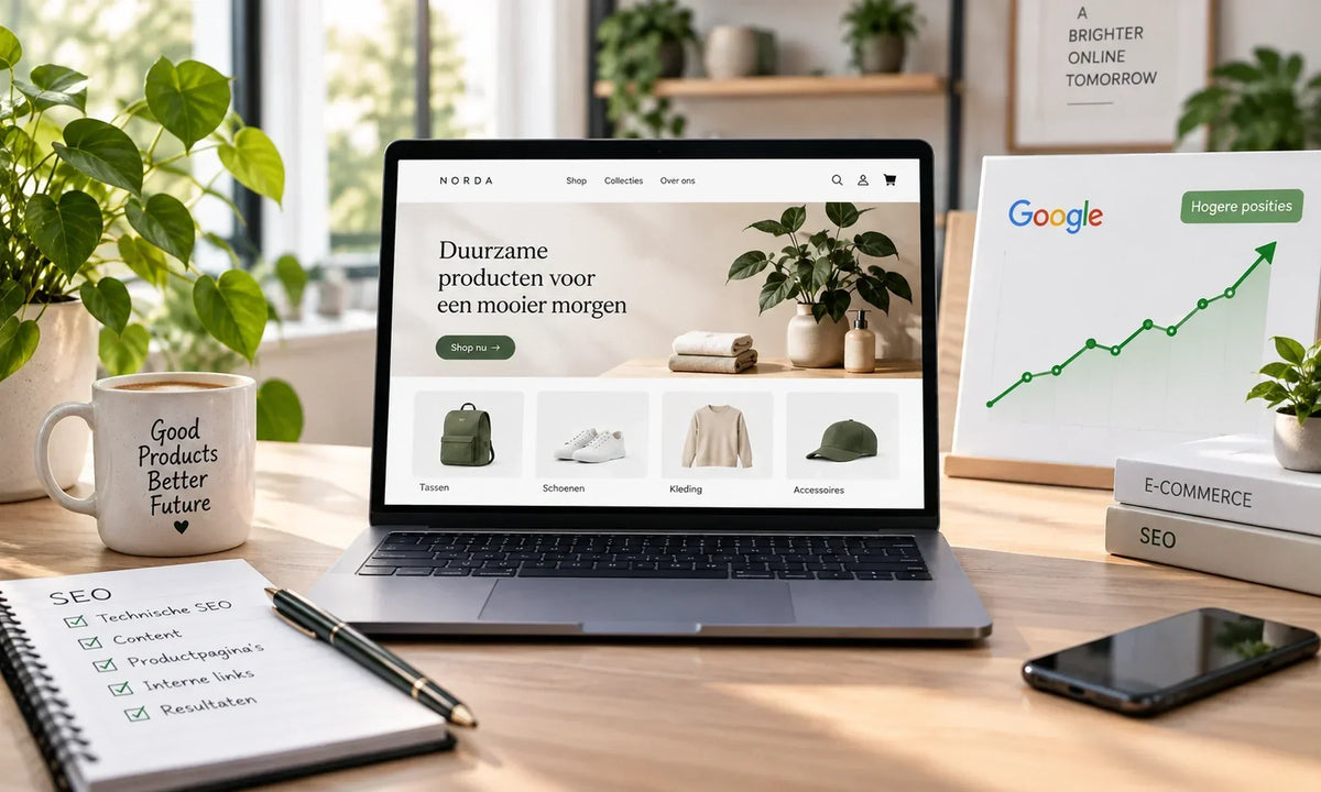 Shopify webshop met SEO optimalisatie en groei in Google