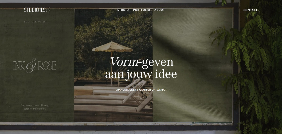 Homepage van de website van Design Studio Ils3